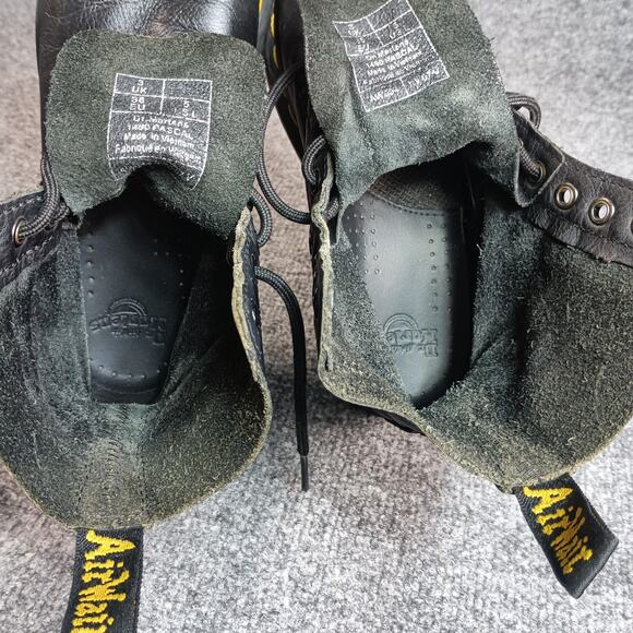 Dr Martens Boots Women Size 5 Black 1460 Pascal Leather Combat 8 Eyelet - Picture 6 of 8